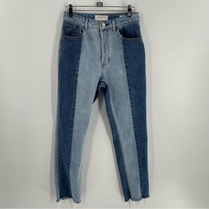 PacSun 90s Eco Two-Tone Boyfriend Size 25 Colorblock High Rise Flawed Jeans